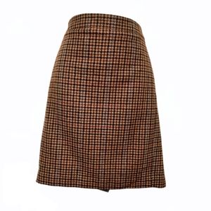 J.CREW MERCANTILE HOUNDSTOOTH PENCIL SKIRT 0